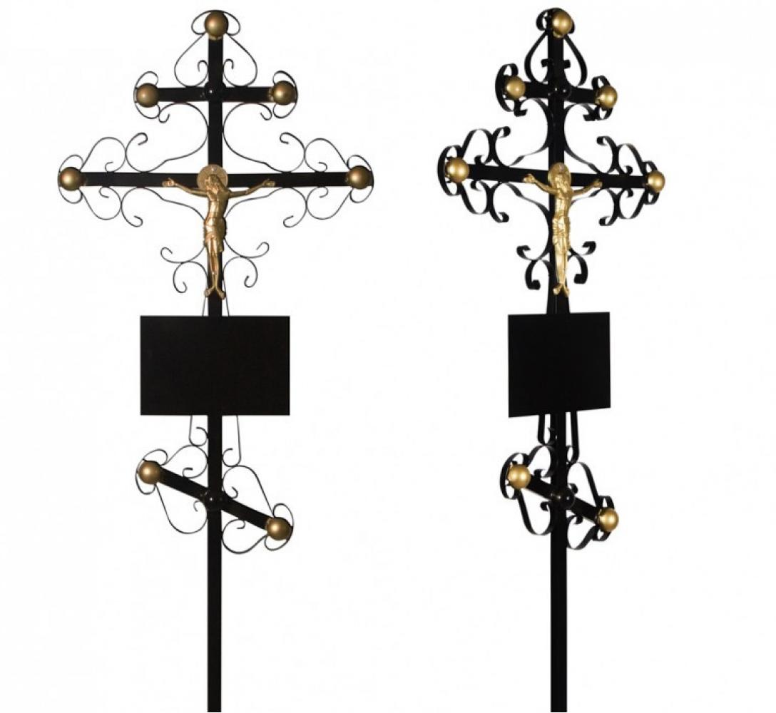 Крест намогильный металлический вензеля