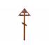 Крест на могилу сосновый Прямой с декором с крышкой