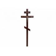 Крест на могилу сосновый С распятием фольга