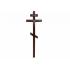 Крест на могилу сосновый С распятием фольга