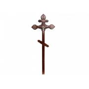 Крест на могилу сосновый Фигурный Угловой узор