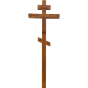 Крест на могилу сосновый Резной №3