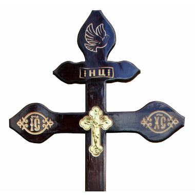 Крест на могилу сосна фигурный Печаль-2 