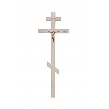 Крест Строгий белый с Иисусом