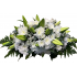 Композиция из живых цветов на гроб (50см) 