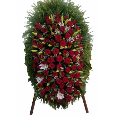 Венок из живых цветов  13