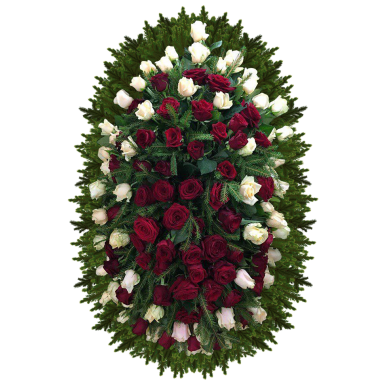 Венок из живых цветов  7