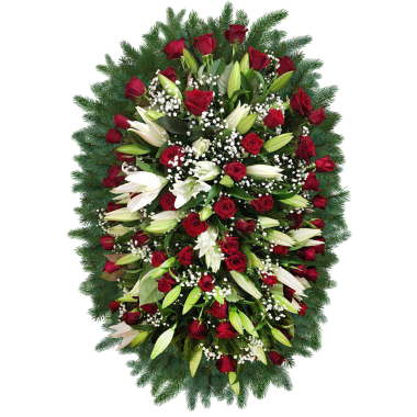 Венок из живых цветов  8