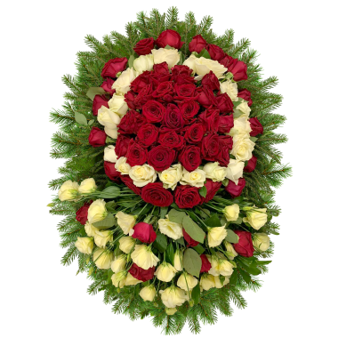 Венок из живых цветов  14